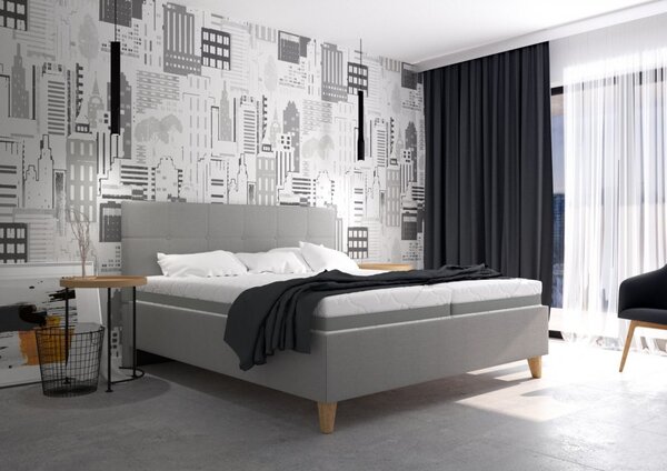 Blanář Meda postel vč. roštů 180 x 200 cm, šedá