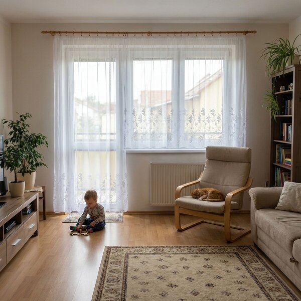 Forbyt záclona sablé 30915 MARKIZET, vyšívané květiny, s olůvkem, bílá, výška 140cm ( v metráži)