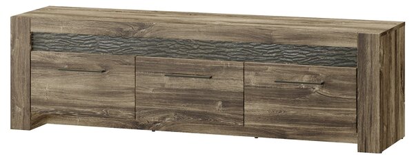 Szynaka Televizní stolek Belveder 25 158 cm s LED osvětlením dub Stirling