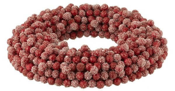 Dekorativní věnec z červených bobulí Berries - 35*6*35cm - J-Line by Jolipa
