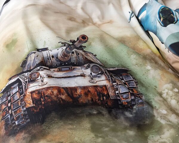 Matějovský Povlečení dětské ARMY, hnědé, bavlna hladká, 140x200cm + 70x90cm