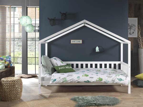 DĚTSKÁ POSTEL SE STŘÍŠKOU, 90/200 cm bílá MID.YOU - Dětské postele, Online Only