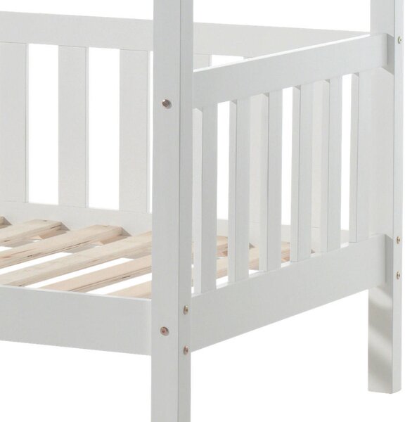 DĚTSKÁ POSTEL SE STŘÍŠKOU, 90/200 cm bílá MID.YOU - Dětské postele, Online Only