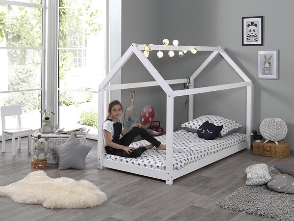 DĚTSKÁ POSTEL SE STŘÍŠKOU, 90/200 cm, bílá MID.YOU, Online Only