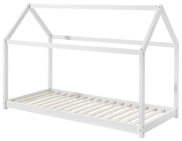 DĚTSKÁ POSTEL SE STŘÍŠKOU, 90/200 cm, bílá MID.YOU, Online Only