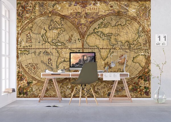 Fototapeta na míru Starožitná Mapa | Vliesová fototapeta na zed' | DFT5P352243