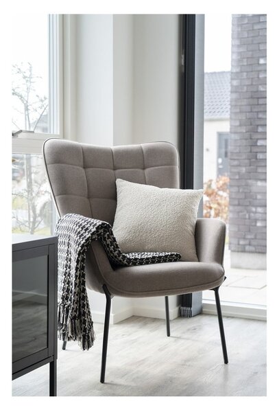 Světle šedé křeslo ušák Glasgow – House Nordic