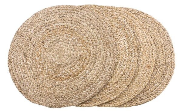 Prostírání z juty v sadě 4 ks ø 38 cm Bombay – House Nordic