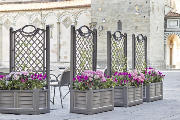 BAMA Truhlík s okrasnou mříží SEPARE, antracit BAMA
