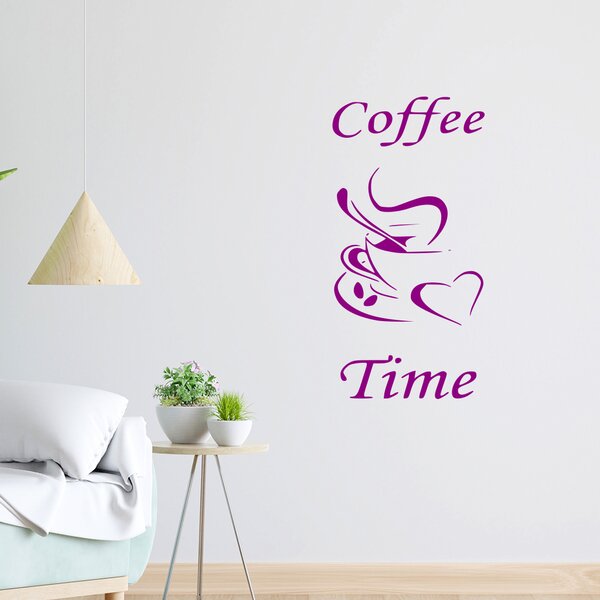 Živá Zeď Samolepka Coffe time Barva: černá