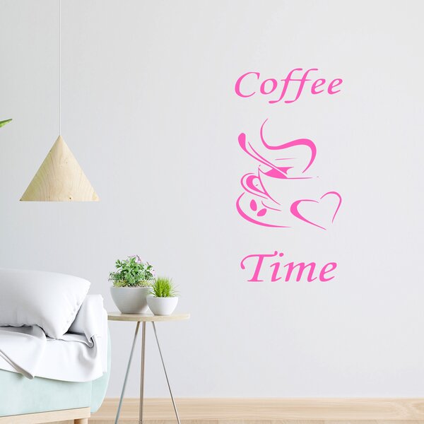 Živá Zeď Samolepka Coffe time Barva: černá