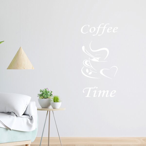 Živá Zeď Samolepka Coffe time Barva: černá