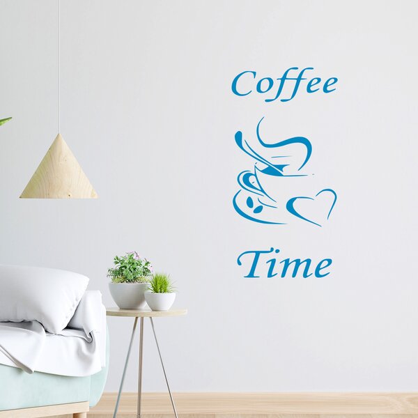 Živá Zeď Samolepka Coffe time Barva: černá