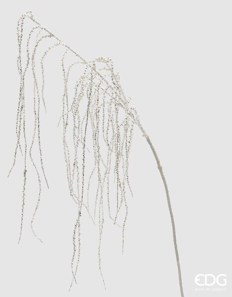 Zimní větev se stříbrnými flitry, 89 cm