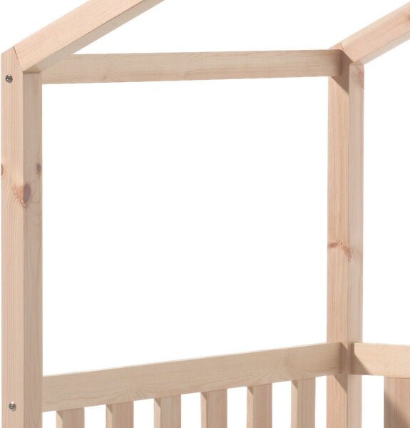 DĚTSKÁ POSTEL SE STŘÍŠKOU, 90/200 cm přírodní barvy MID.YOU - Dětské postele, Online Only