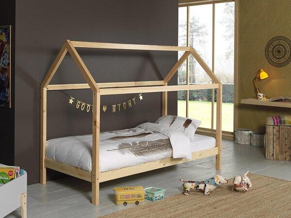 DĚTSKÁ POSTEL SE STŘÍŠKOU, 90/200 cm barvy borovice MID.YOU - Dětské postele, Online Only
