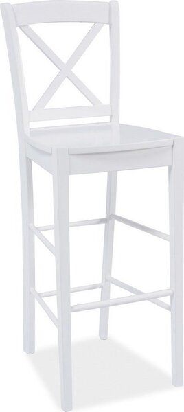 Casarredo Dřevěná barová židle CD-964, dřevo/bílá