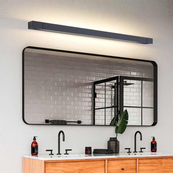 Brilagi-LED Koupelnové osvětlení zrcadla AQUA LINE LED/24W/230V 90 cm IP44 černá
