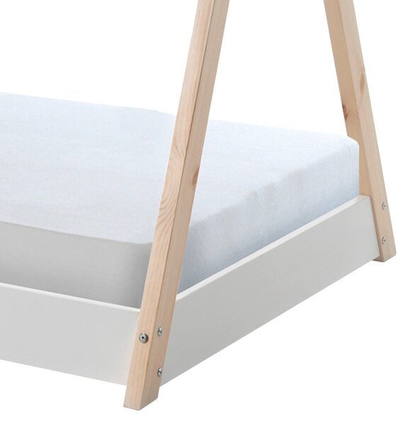 DĚTSKÁ POSTEL SE STŘÍŠKOU, 90/200 cm bílá, barvy borovice MID.YOU - Dětské postele, Online Only