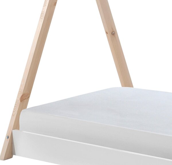 DĚTSKÁ POSTEL SE STŘÍŠKOU, 90/200 cm bílá, barvy borovice MID.YOU - Dětské postele, Online Only