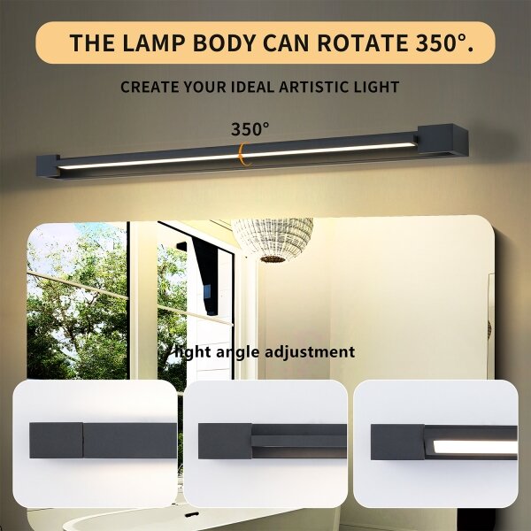 Brilagi-LED Koupelnové osvětlení zrcadla AQUA LINE LED/24W/230V 90 cm IP44 černá