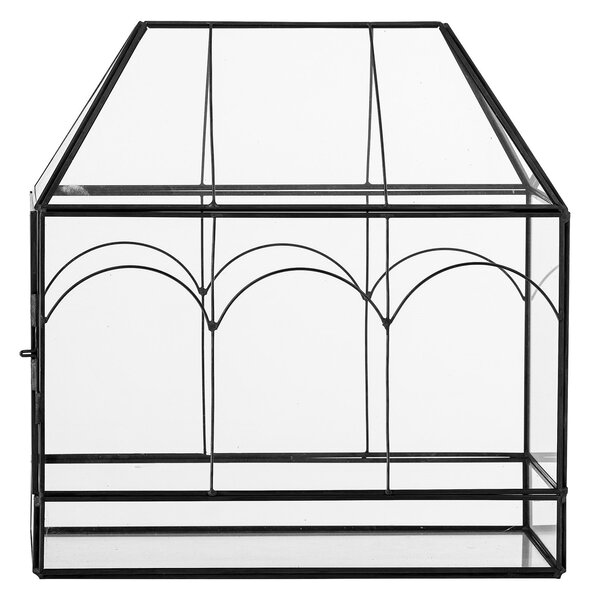 Skleněný box Lanto Black Glass 26 cm