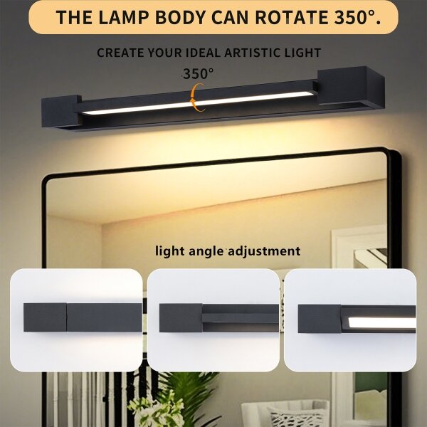 Brilagi-LED Koupelnové osvětlení zrcadla AQUA LINE LED/12W/230V 45 cm IP44 černá