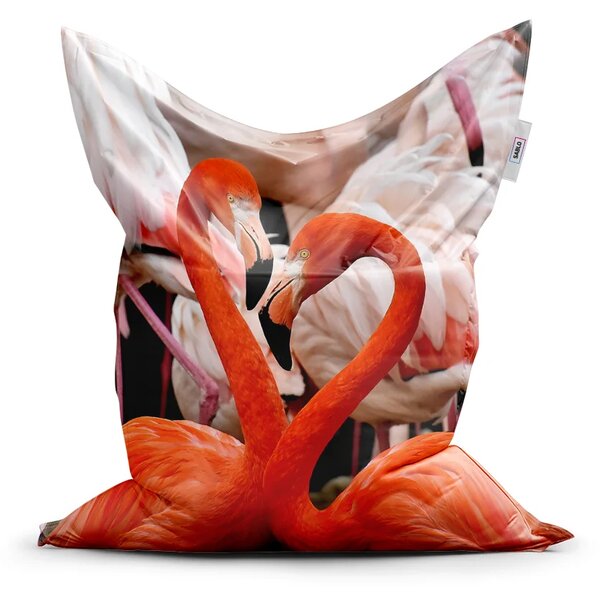 Sablio Sedací vak Classic Plameňáci 2 - 150x100 cm