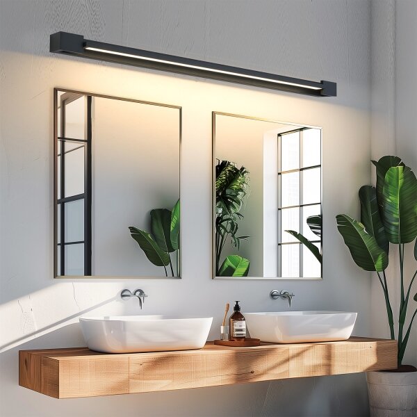 Brilagi-LED Koupelnové osvětlení zrcadla AQUA LINE LED/36W/230V 120 cm IP44 čern