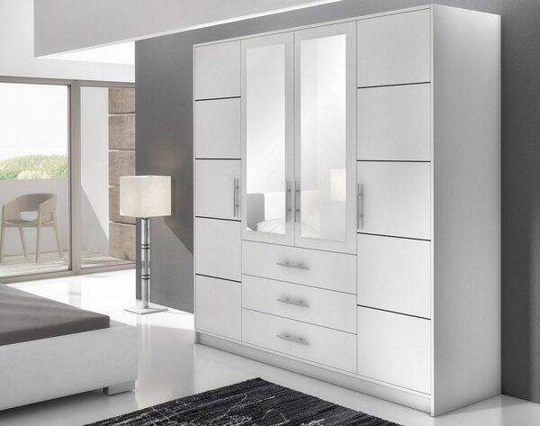 Casarredo - Komfort nábytek Šatní skříň BASILIO/BALI D4 bílá