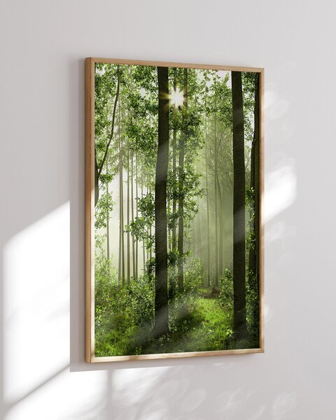 Oboustranný plakát Mlhavé Ráno / Divoký Vodopád | 30 x 42 cm | DP351323