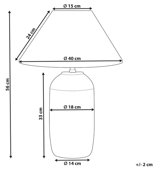 Stolní lampa TELIRE Keramika Béžová