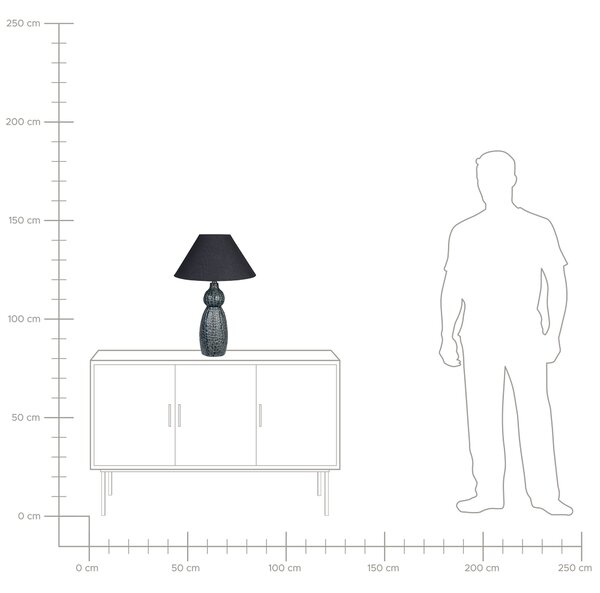 Stolní lampa MATINA Keramika Černá