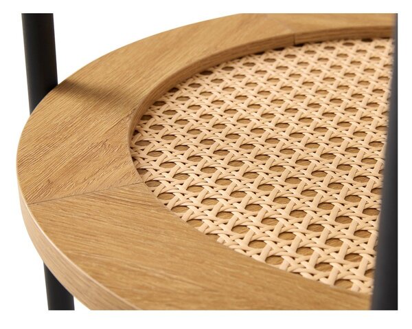 Kulatý odkládací stolek v dekoru dubu ø 50 cm Pensacola – Unique Furniture