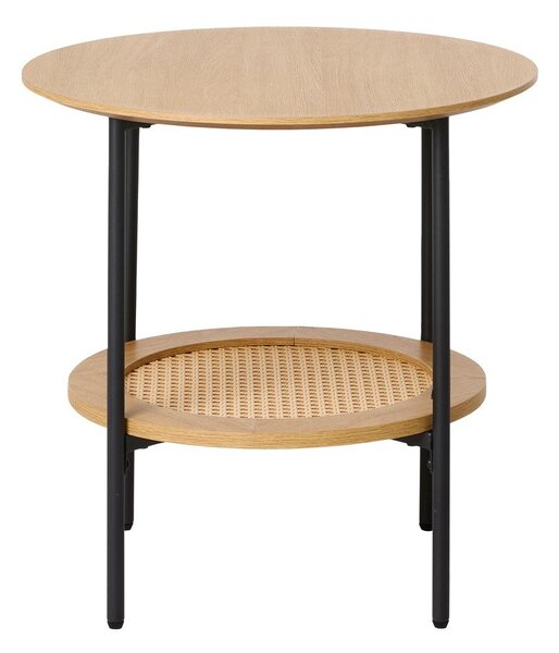 Kulatý odkládací stolek v dekoru dubu ø 50 cm Pensacola – Unique Furniture