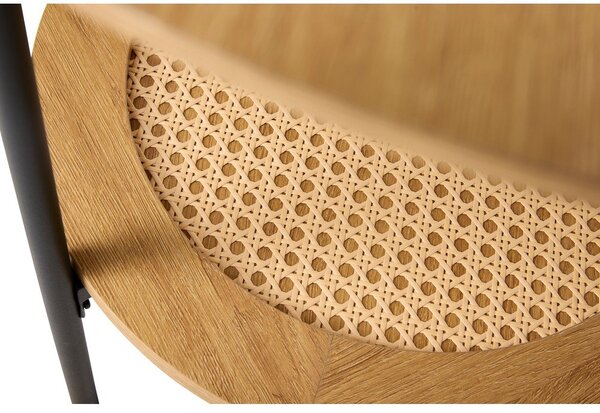 Kulatý odkládací stolek v dekoru dubu ø 50 cm Pensacola – Unique Furniture