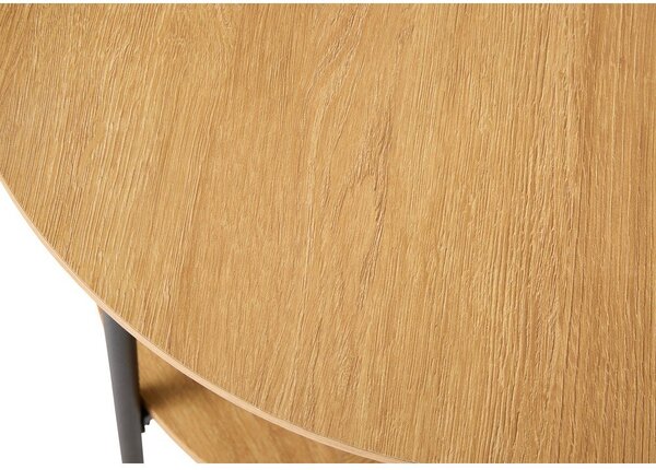 Kulatý odkládací stolek v dekoru dubu ø 50 cm Pensacola – Unique Furniture
