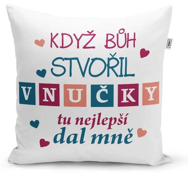 Sablio Polštář Když Bůh stvořil vnučky: 40x40 cm