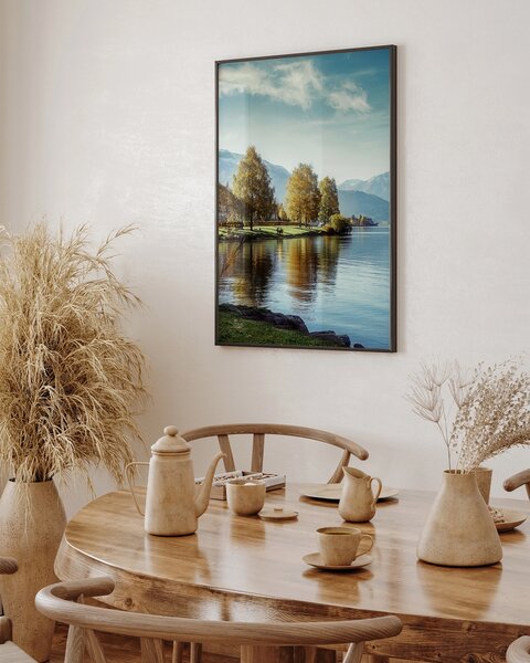 Oboustranný plakát Mlhavá Krajina / Podzimní Stromy | 30 x 42 cm | DP351303