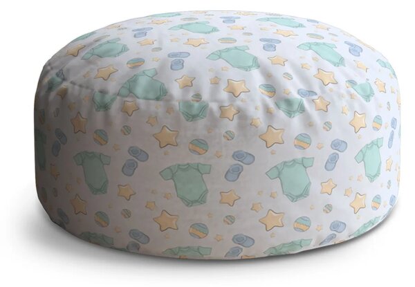 Sablio Taburet Circle Bubny a sloni: 38x48 cm