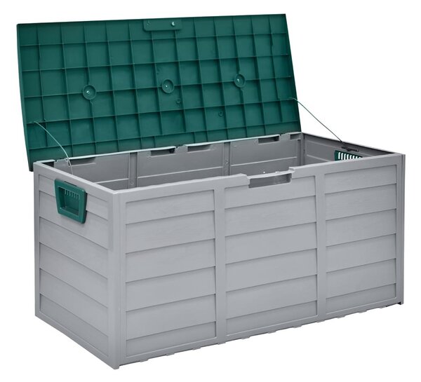 Zahradní úložný box Korta (šedá + zelená)
