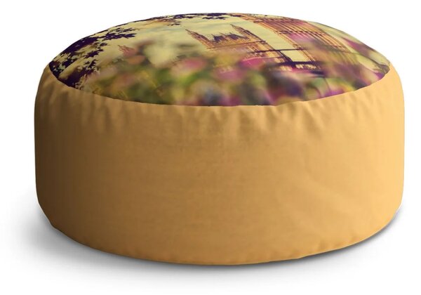 Sablio Taburet Circle Londýn Big Ben Flowers: 38x48 cm