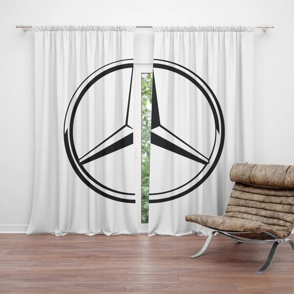 Sablio Závěs Logo 1 Bílá: 2ks 140x250cm