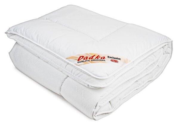 Dadka Letní prošívaná antibakteriální přikrývka do postýlky Dadka EXCLUSIVE SILVER z dutého vlákna, bílá, 90x130cm, 800g