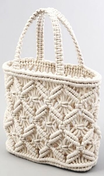 Hana Švédová Bavlněná pletená šňůra / provaz MACRAME, režná, návin 100m, průměr 4mm