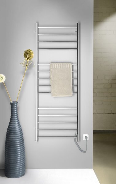 Sapho Sapho, REDONDO elektrický sušák ručníků, kulatý, 630x1160 mm, 130 W, leštěná nerez, ER230V