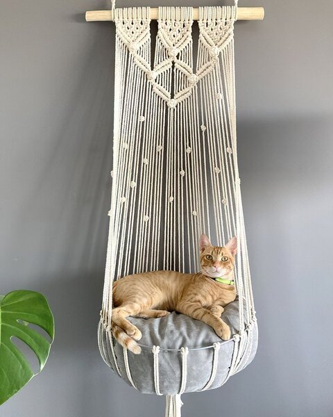 Hana Švédová Bavlněná pletená šňůra / provaz MACRAME, režná, návin 100m, průměr 4mm