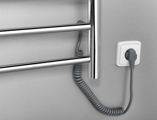 Sapho Sapho, REDONDO elektrický sušák ručníků, kulatý, 600x1500 mm, 130 W, leštěná nerez, ER250V