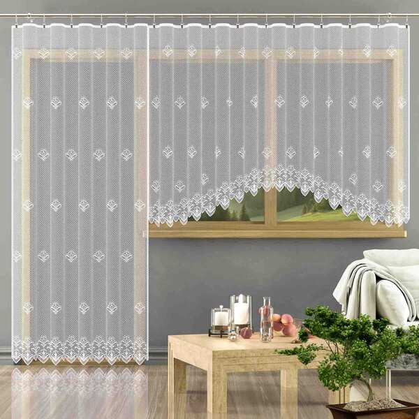 Forbyt žakarová kusová záclona ELISA jednobarevná bílá, výška 250 cm x šířka 180 cm (na dveře)