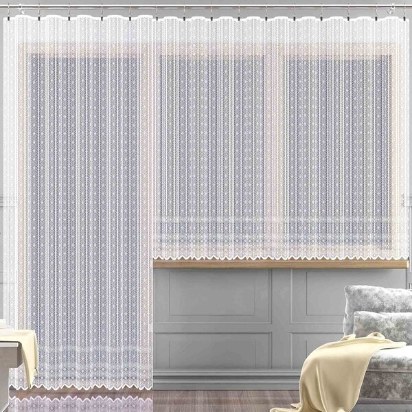 Forbyt žakarová kusová záclona MIA jednobarevná bílá, výška 250 cm x šířka 180 cm (na dveře)